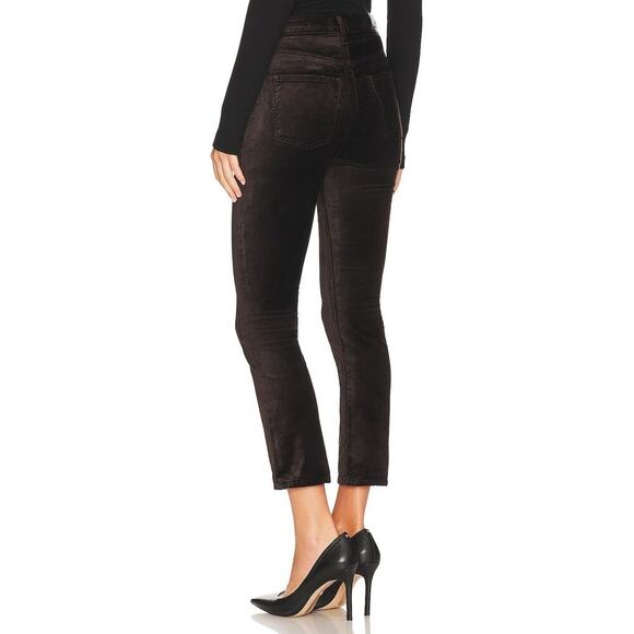 NWT Citizens of Humanity Jolene Velvet Pants Size 31 Pony Brown High Rise Slim - Picture 4 of 16